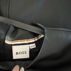 Black leather dress Boss for 10 years old girls